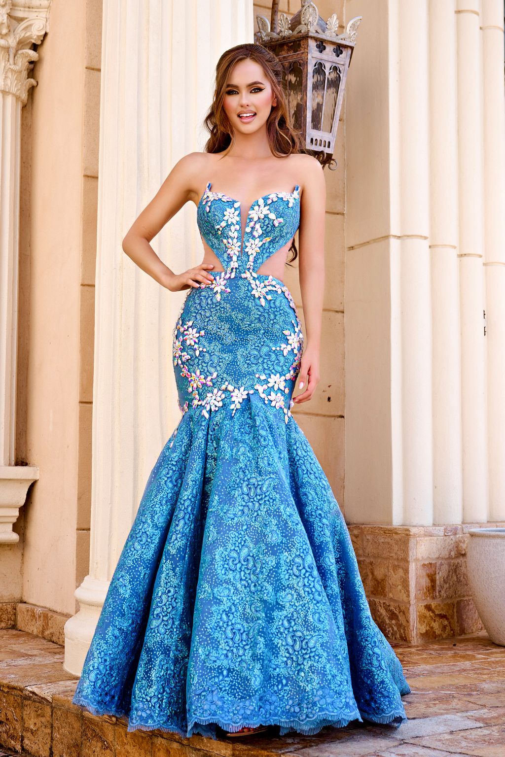 Portia and Scarlett PS24089 Formal Long Prom Cutout Dress