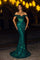 Prom Dresses Beaded Sequin Evening Long Formal Prom Dress Emerald