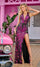 Prom Dresses Long Motif Glitter Formal Prom Dress Black/Hot Pink