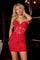 Cocktail Dresses Lace Detailed Short Cocktail Dress Red