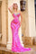 Prom Dresses Long Glitter Beaded Formal Prom Dress Pink/Multicolor