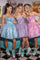 Cocktail Dresses Short A Line Glitter Beaded Cocktail Dress Blue