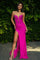 Prom Dresses Beaded Long Prom Dress Hot Pink