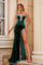 Prom Dresses Fitted Long Velvet Formal Prom Dress Emerald