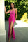 Prom Dresses Formal Long Slit Prom Dress Fuchsia