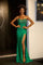 Prom Dresses Formal Long Slit Prom Dress Emerald
