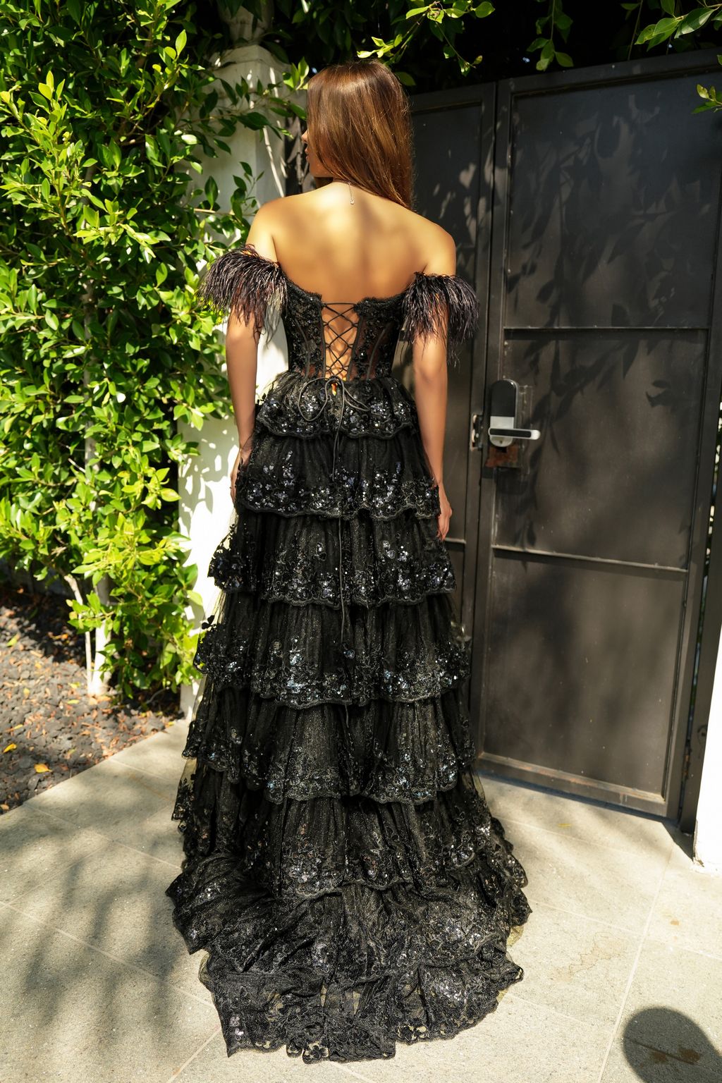 Portia and Scarlett PS24525 Long Tiered Prom Dress