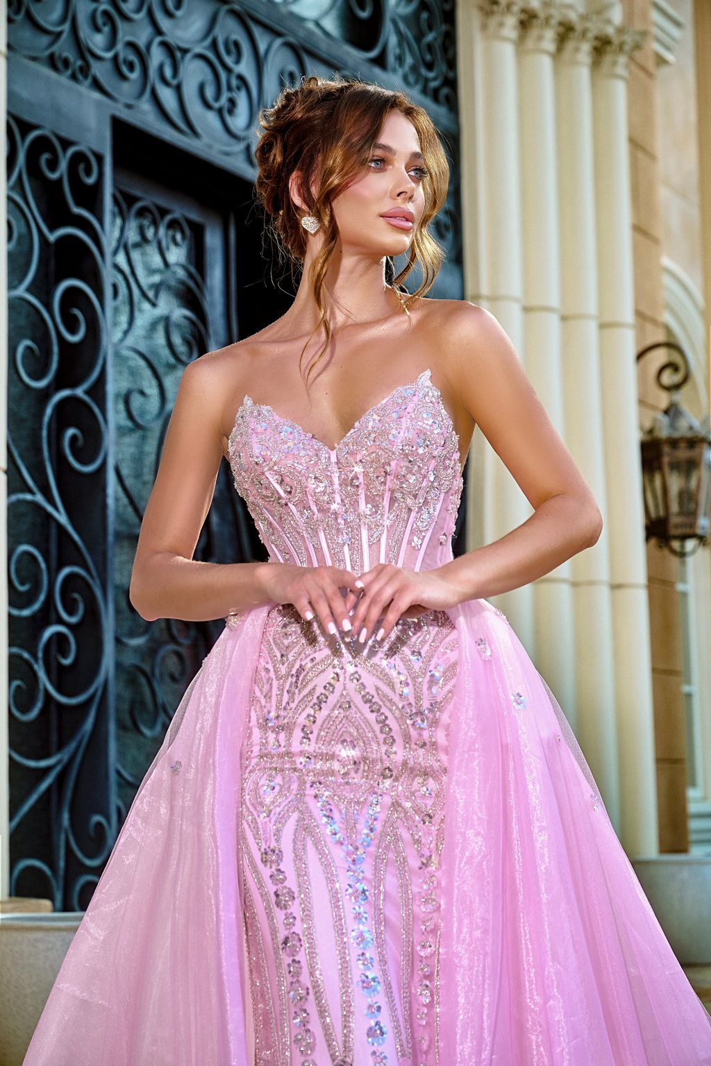 Portia and Scarlett PS24529 Overskirt Long Prom Dress