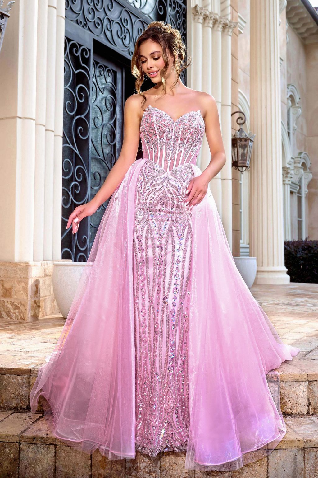 Portia and Scarlett PS24529 Overskirt Long Prom Dress