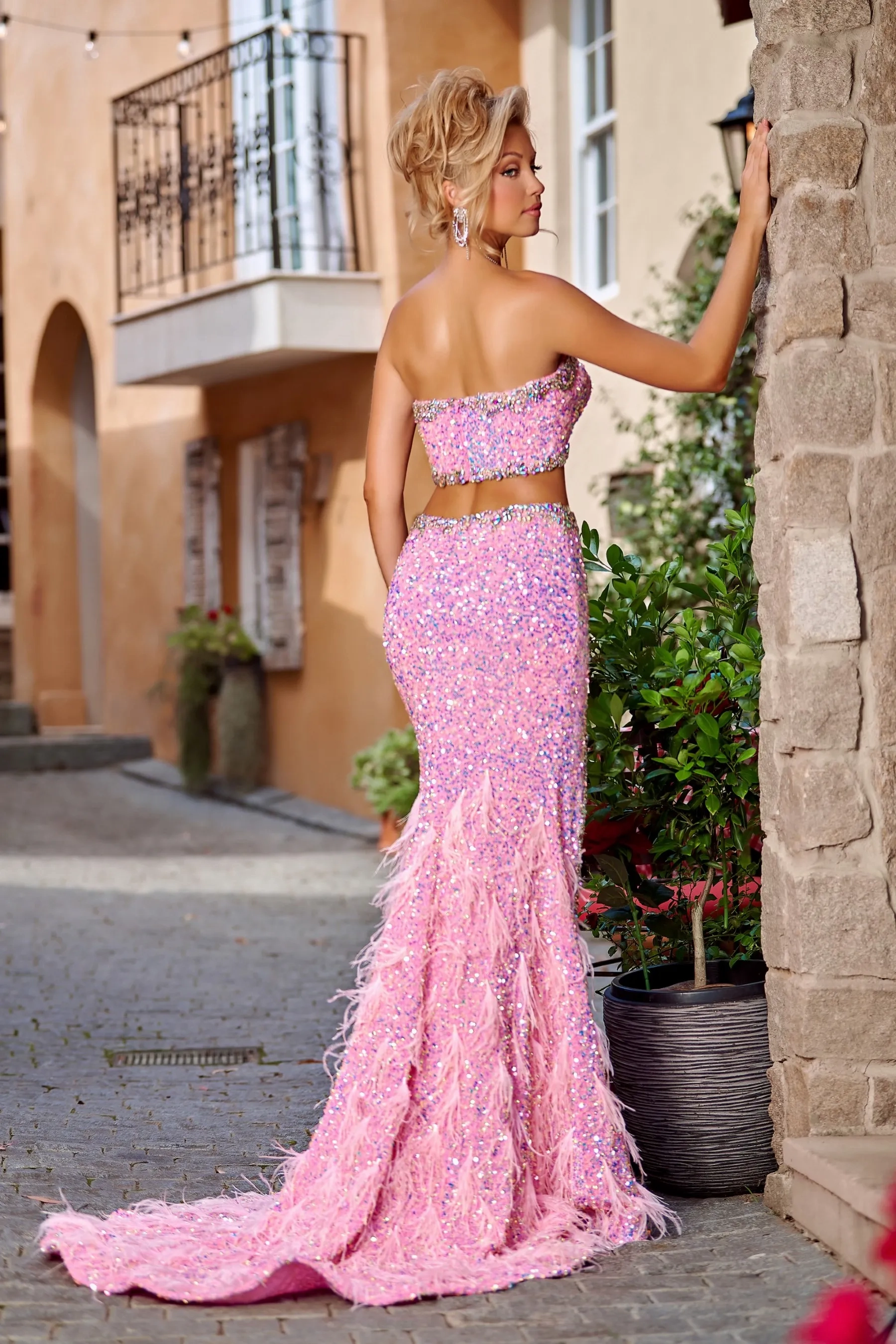 Portia and Scarlett PS24630 Two Piece Sequins Long Prom Dress