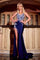 Prom Dresses Long Evening Slit Fitted Formal Prom Dress Navy