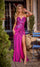 Prom Dresses Slit Long Evening Formal Prom Dress Magenta/Black
