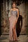 Prom Dresses Beaded Long Prom Dress Silver/Nude