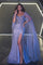 Prom Dresses Long Sequin Slit Formal Prom Dress Silver