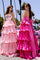 Prom Dresses Long Beaded Ball Gown Corset Prom Dress Hot Pink