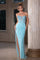 Prom Dresses Fitted Long Corset Formal Beaded Lace Prom Dress Aqua