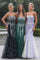 Prom Dresses Mermaid Long Formal Beaded Corset Prom Dress Black