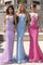 Prom Dresses Glitter Prom Long Beaded Applique Formal Dress Blue