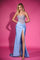 Prom Dresses Long Evening Formal Beaded Corset Prom Dress Blue