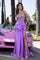 Prom Dresses Prom Long Beaded Formal Corset Evening Dress Purple