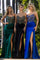 Prom Dresses Formal Beaded Long Slit Prom Dress Black