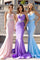 Prom Dresses Beaded Long Formal Fitted Prom Dress Pink