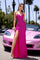 Prom Dresses Prom Beaded Long Formal Fitted Slit Dress Fuchsia