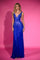 Prom Dresses Fitted Long Formal Beaded Prom Evening Dress Cobalt