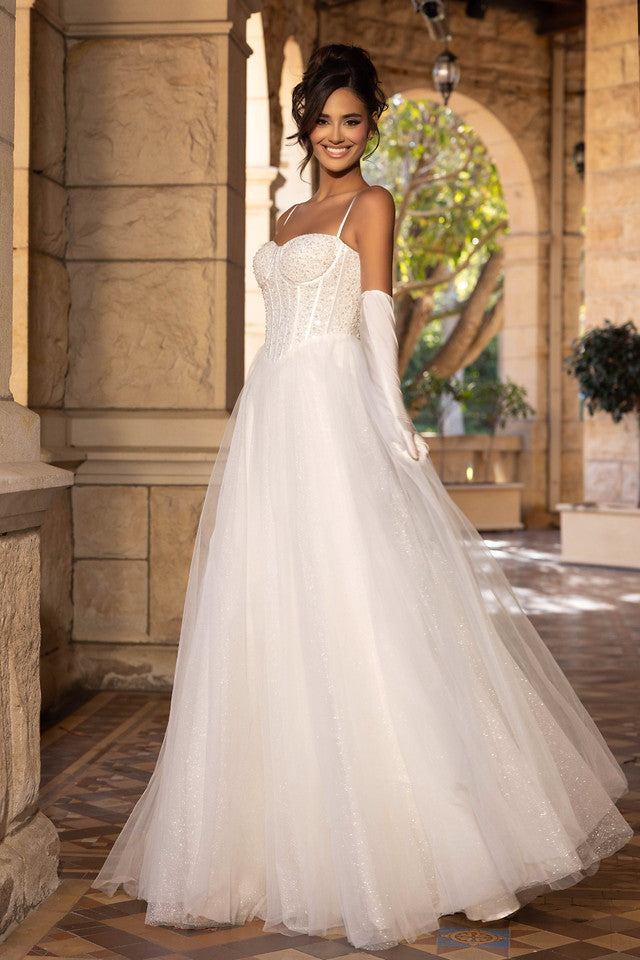 Formal Dresses Long Ball Gown Layered Formal Prom Dress Ivory
