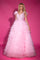 Prom Dresses Beaded Log Ball Gown Feather Prom Dress Pink