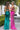 Prom Dresses Beaded Long Metallic Formal Fitted Prom Dress Emerald