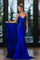 Prom Dresses Fitted Prom Long Formal Overskirt Evening Dress Cobalt