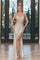 Prom Dresses Prom Long Formal Fitted Slit Dress Ivory/Gold