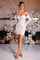 Cocktail Dresses Homecoming Fitted Short Cocktail Lace Dress Ivory Nude