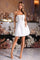 Cocktail Dresses Cocktail A Line Short Fringe Dress White