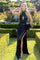 Prom Dresses Fitted Long Formal Glitter Slit Prom Dress Black