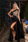 Prom Dresses Formal Long Beaded Applique Overskirt Prom Dress Black