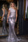 Prom Dresses Prom Long Beaded Applique Formal Dress Silver