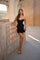 Cocktail Dresses Mini Cocktail Short Fitted Dress Black