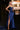 Prom Dresses Slit Long Prom Formal Fitted Dress Navy