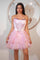 Cocktail Dresses Prom Beaded Corset Homecoming Short Dress Pink