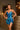 Cocktail Dresses Sequin Short Cocktail Slit Dress Royal/Aqua