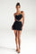 Cocktail Dresses Fitted Heart Shape Short Cocktail Dress Black