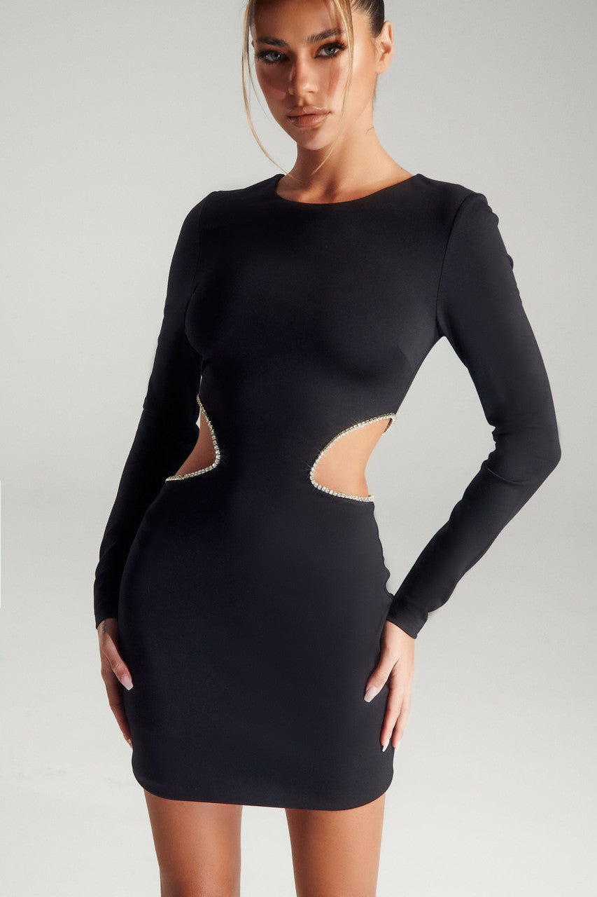 Cocktail Dresses Homecoming Short Fitted Cocktail Dress Black