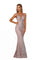 Prom Dresses Long Sleeveless Glitter Prom Dress Rose Gold