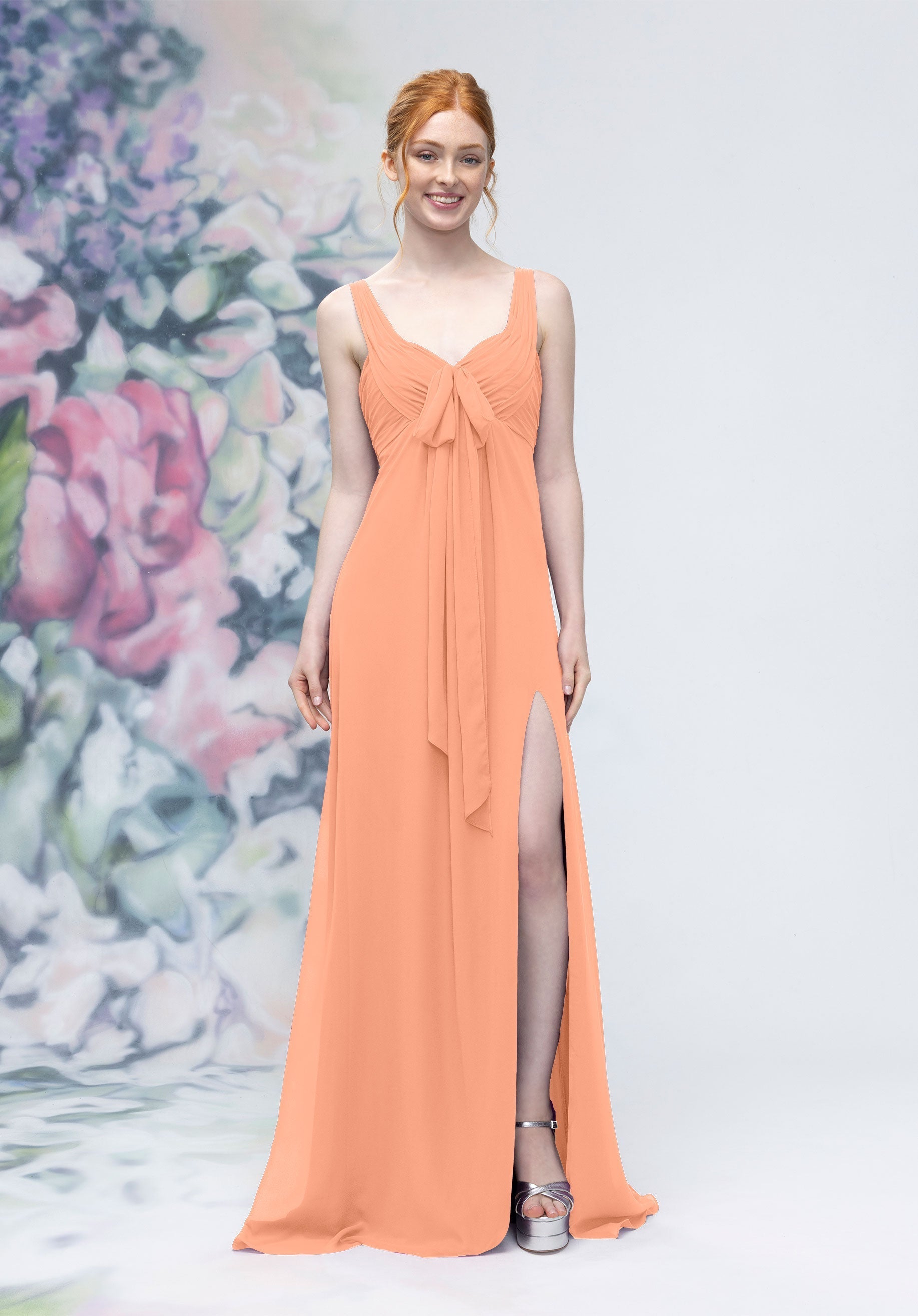 MGNY Madeline Gardner New York 3030009 Long A Line Formal Slit Dress