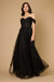 Black Wedding Dresses Long Off Shoulder Corset Black Wedding Dress Black