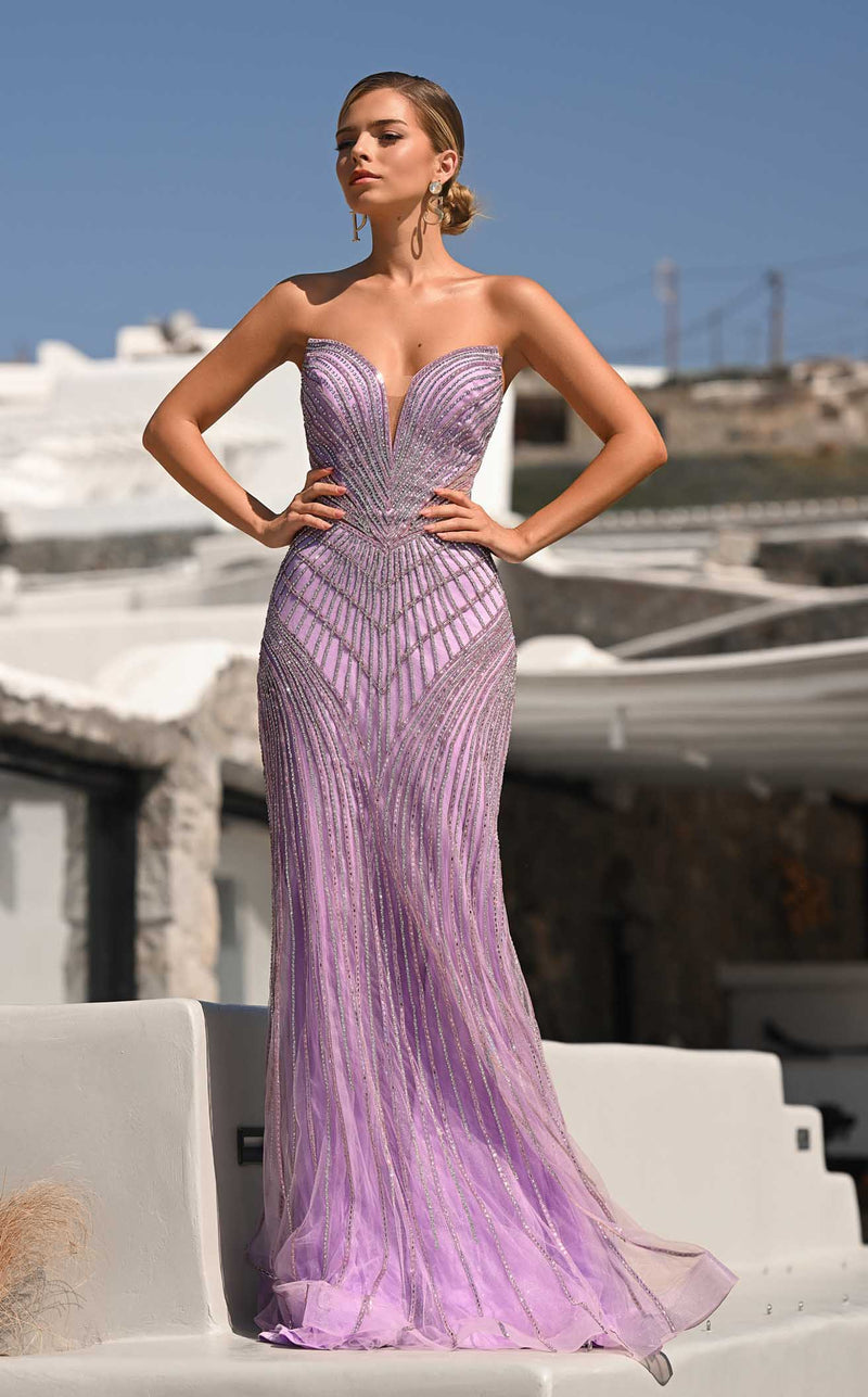 Portia & Scarlett Beaded Prom Dress PS26004 Black / 12