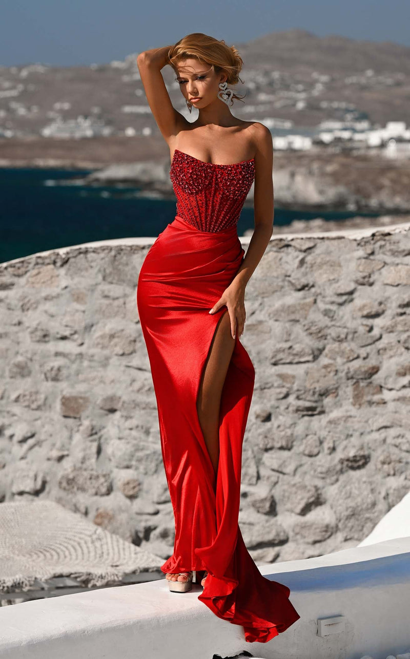 open lace back dress Portia and Scarlett PS26041