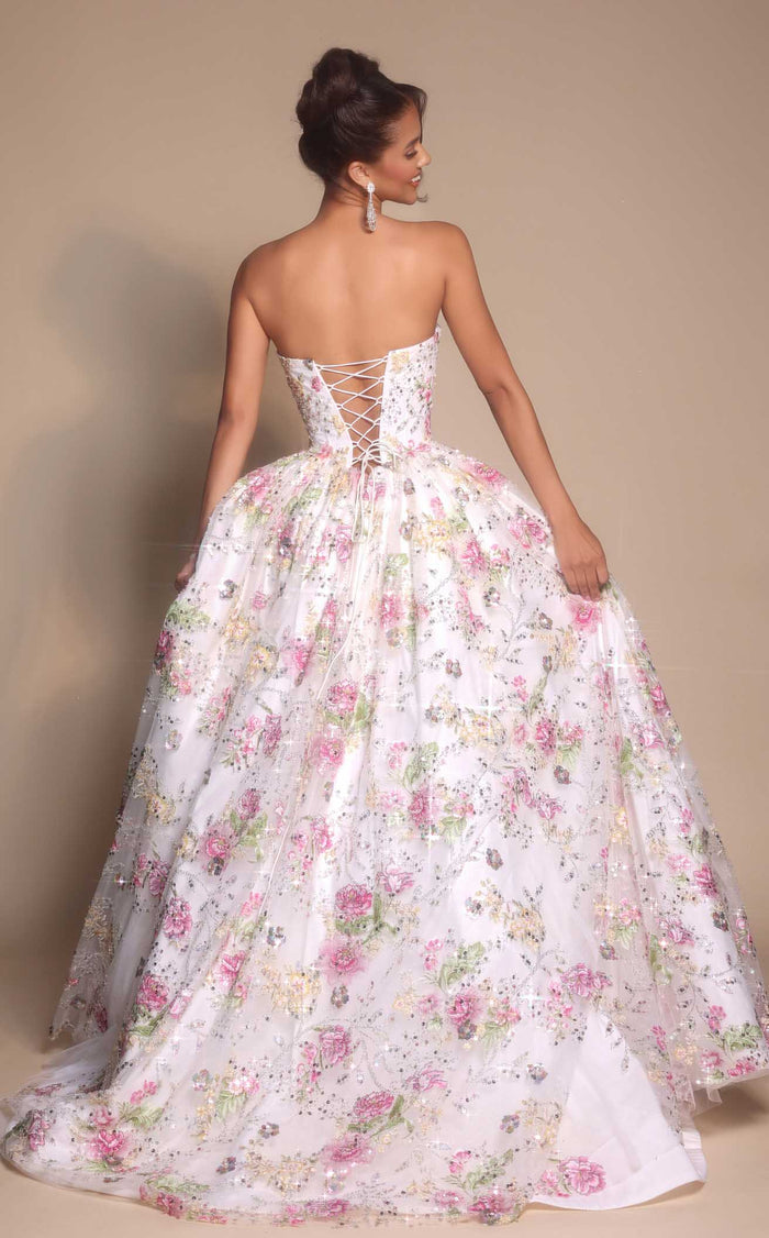 Prom Dresses 3D Floral Lace Formal Long A Line Prom Dress Pkiv